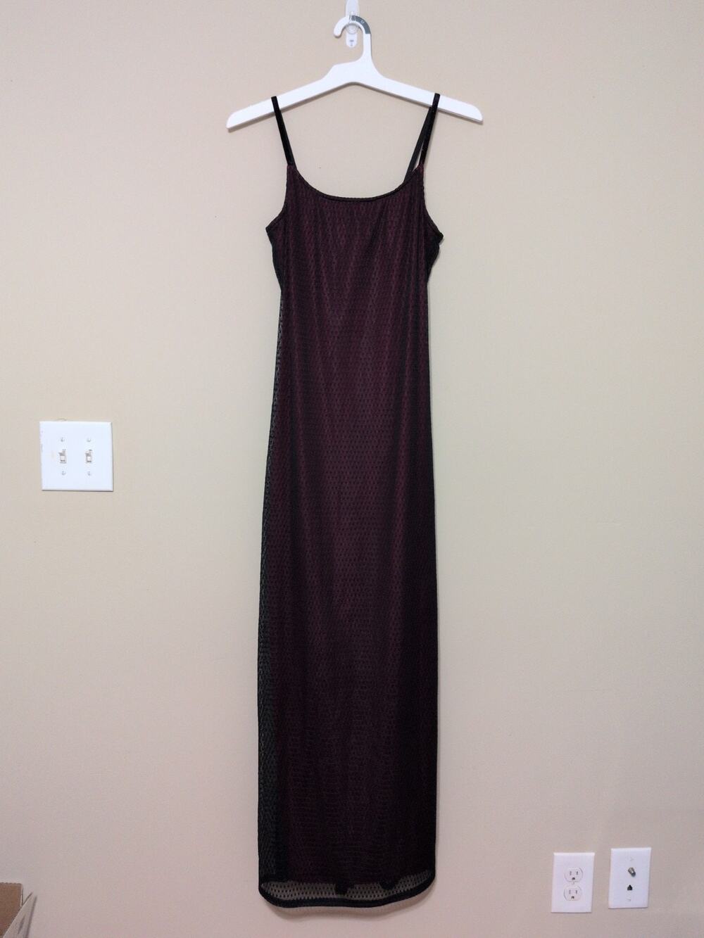 Whimsygoth 90s Baddie Chic Mesh Black And Red Grunge Slip Dress